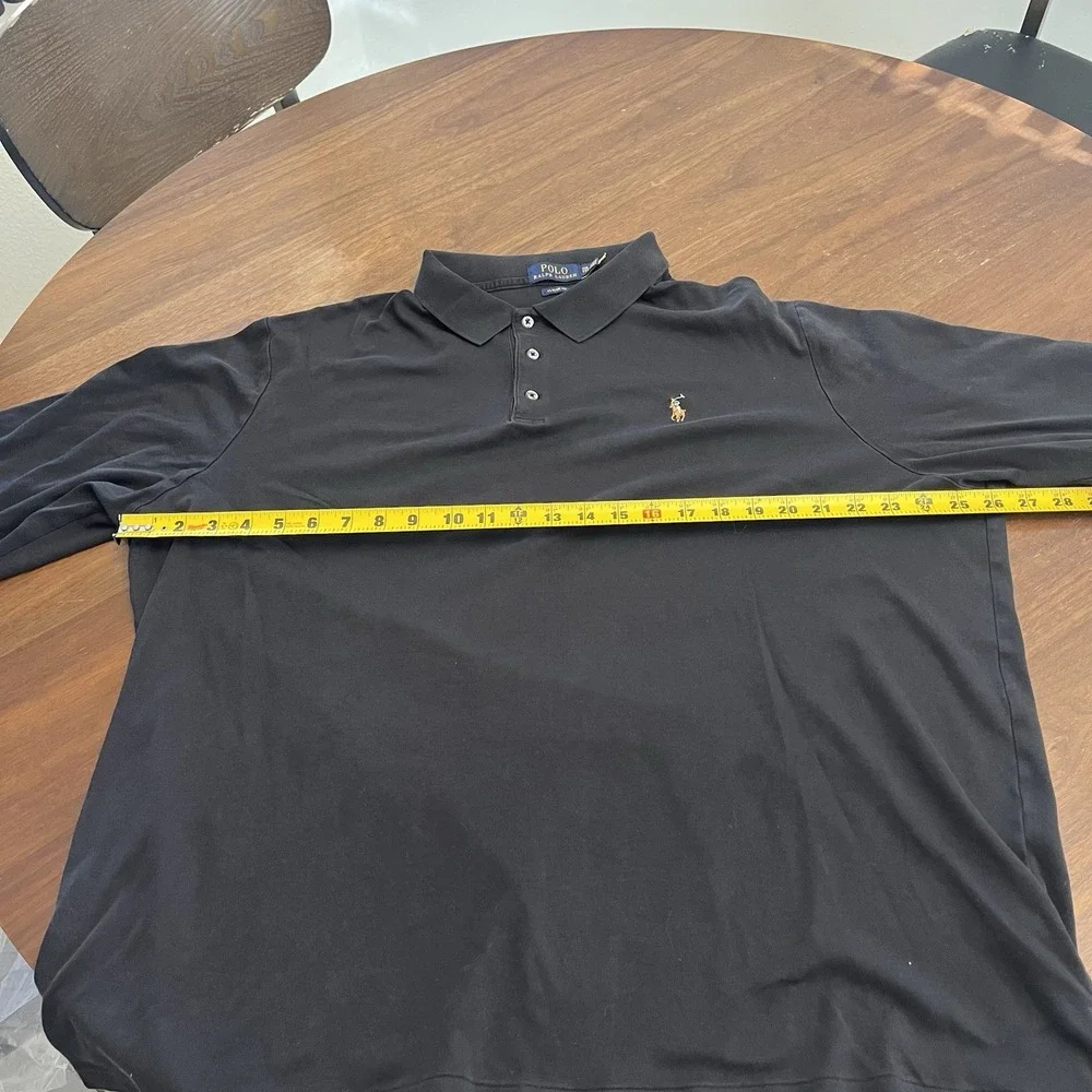 Polo Ralph Lauren Classic Fit Men's 2XL Flesh Pony Black Long Sleeve SOFT